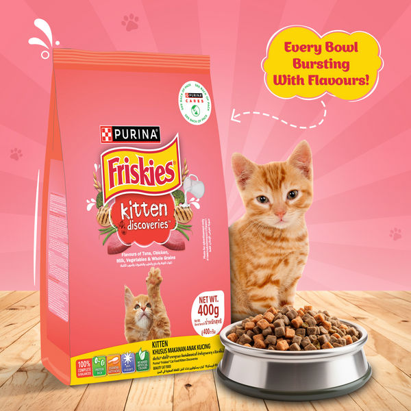 Buy Friskies Kitten Cat Dry Food and Purina Felix Chicken with
