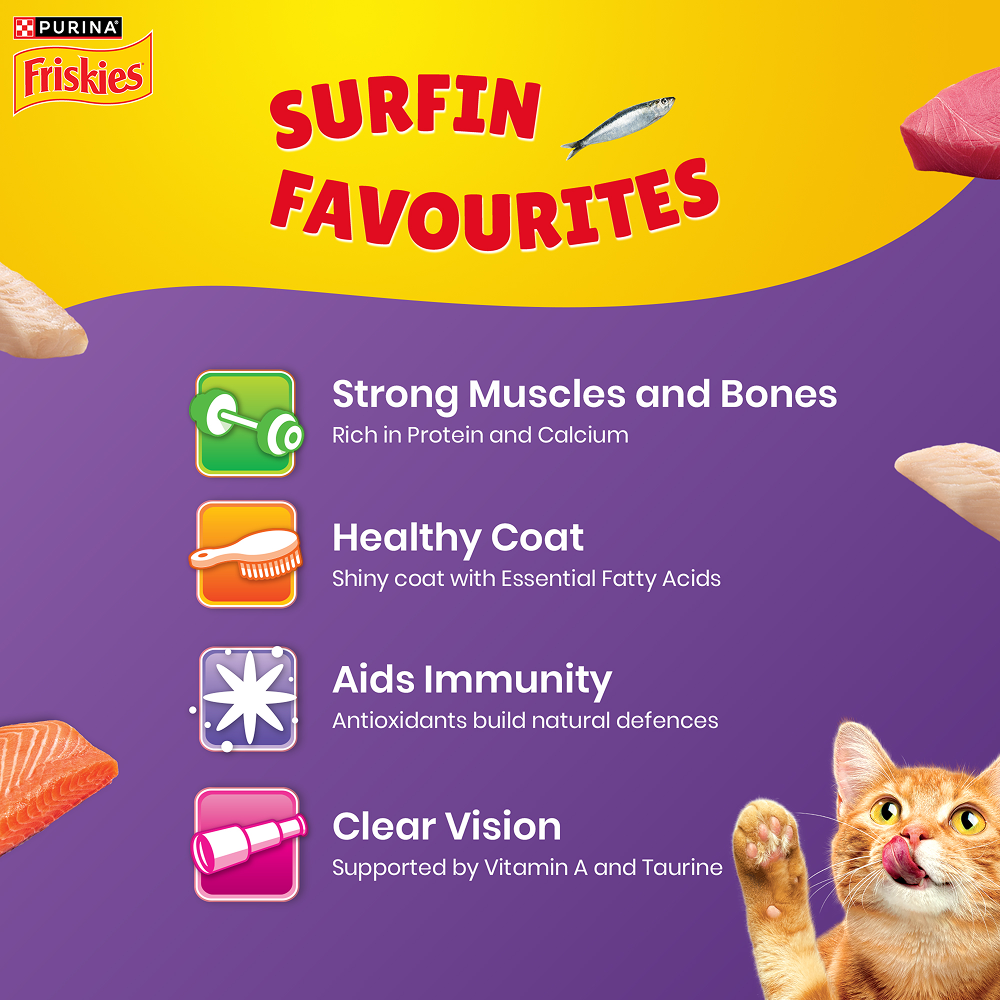 Purnia Friskies Surfin Favourites Adult Cat Dry Food Cats- Dry food Friskies