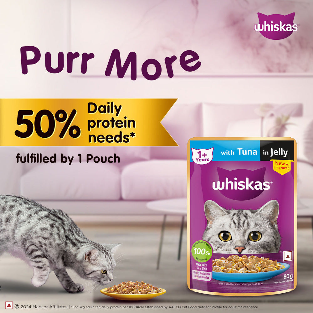 Whiskas Tuna in Jelly Meal Adult Cat Wet Food