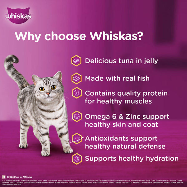 Whiskas Ocean Fish and Tuna in Jelly Meal Adult Cat Wet and Dry Food Combo