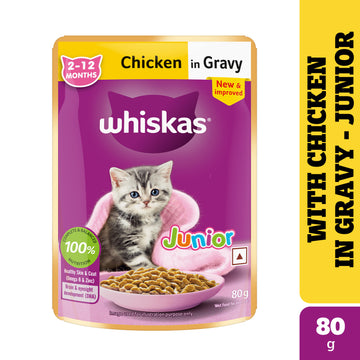 Whiskas Chicken in Gravy Meal Kitten Cat Wet Food