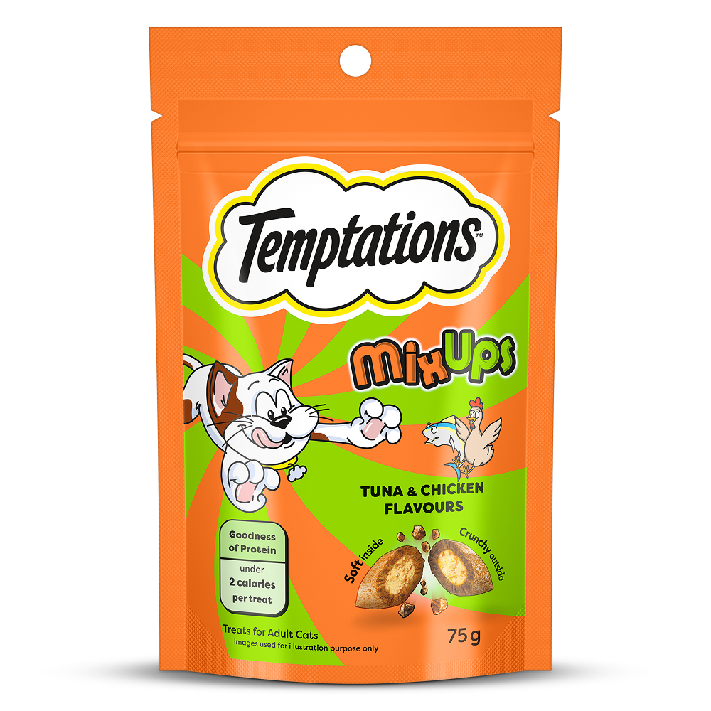 Temptations MixUps Tuna & Chicken Flavour Cat Treats Cats-Treats & Others Temptations 75g