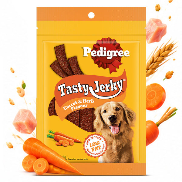 Pedigree Carrot & Herb Tasty Jerky Dog Treats