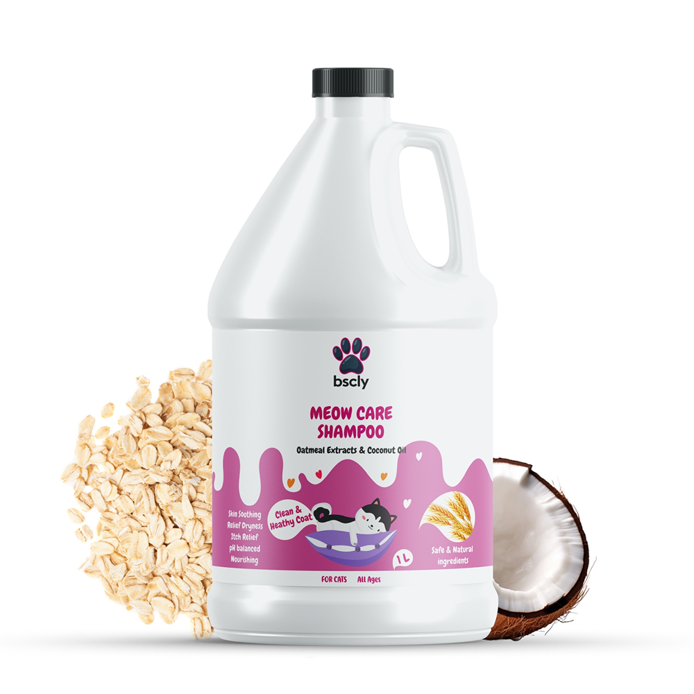 Bscly Strawberry Meow Care Shampoo for Cats Cats-Grooming Supplies Bscly 1L