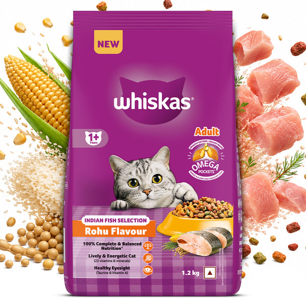 Whiskas Rohu Fish Flavour Adult Cat Dry Food