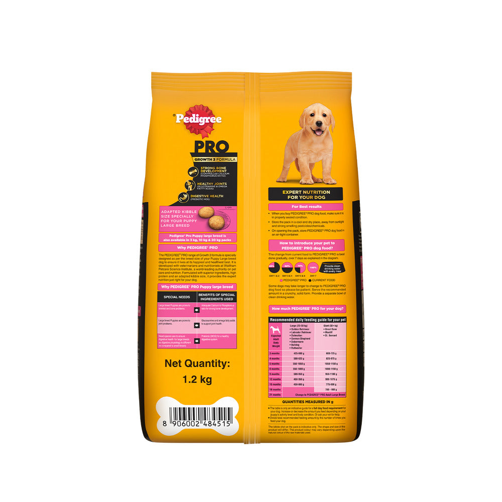 Pedigree PRO Expert Nutrition for Large Breed Puppy (3 to 18 Months) Dog Dry Food