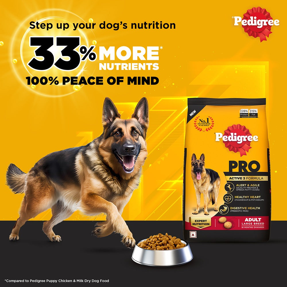 Pedigree PRO Expert Nutrition Active Adult (18 Months Onwards) Large Breed Dog Dry Food