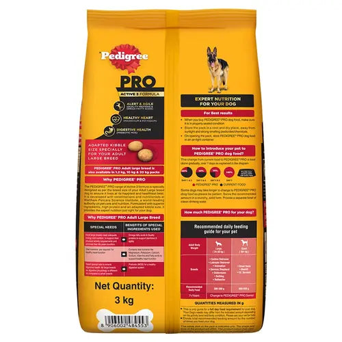 Pedigree PRO Expert Nutrition Active Adult (18 Months Onwards) Large Breed Dog Dry Food