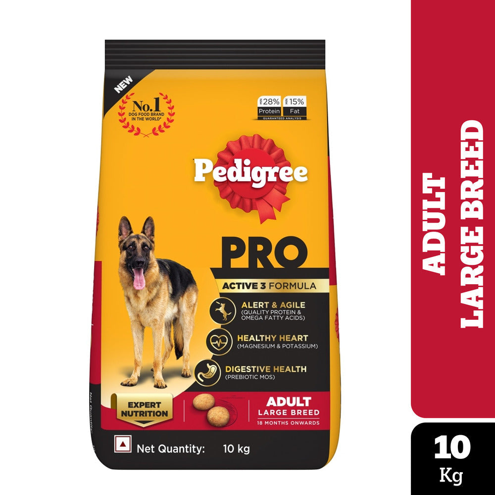 Pedigree PRO Expert Nutrition Active Adult (18 Months Onwards) Large Breed Dog Dry Food Dogs- Dry Food Pedigree PRO 10kg