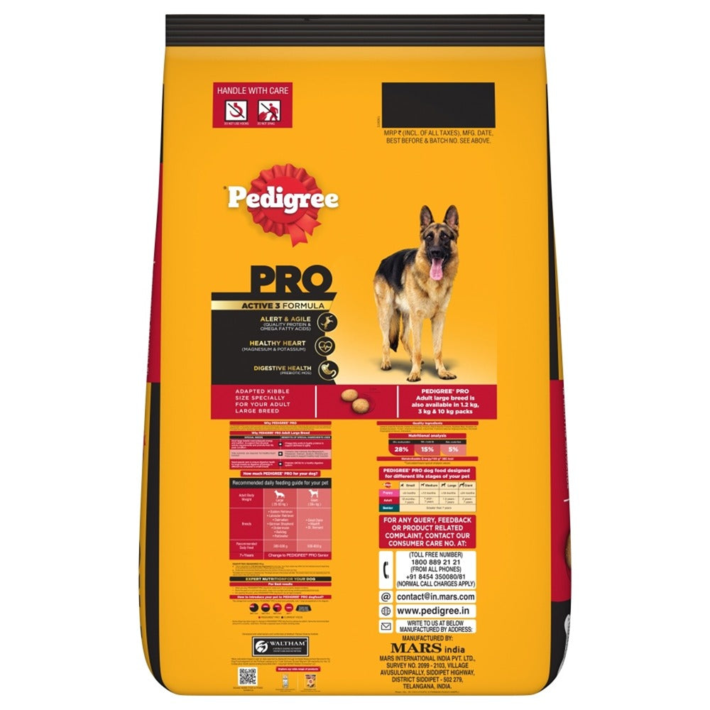 Pedigree PRO Expert Nutrition Active Adult (18 Months Onwards) Large Breed Dog Dry Food