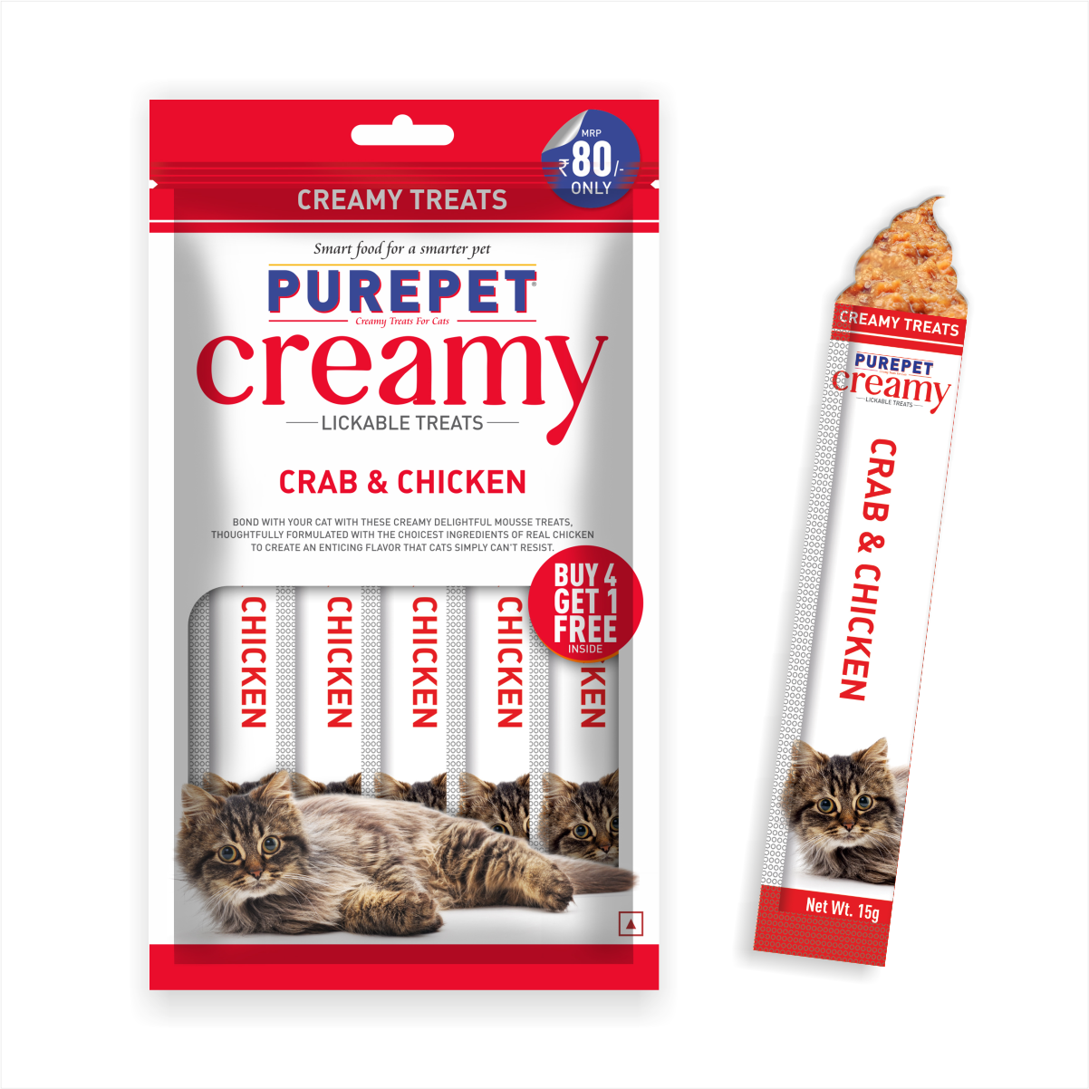 Purepet Crab, Chicken Lickable Treats with Scoopy Lavender Bentonite Litter Combo for Cats Exclusive Combo Exclusive Combo