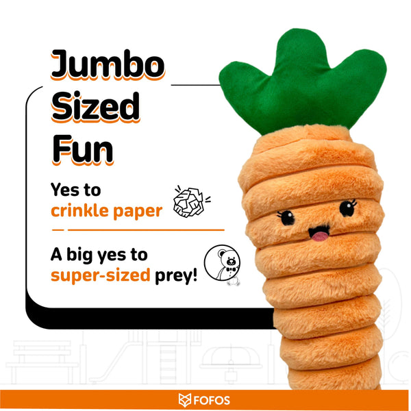 Fofos Easter Carrot Plush Toy for Dogs