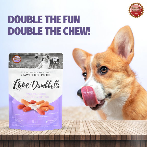 Rena Love Dumbbell Treats for Dogs (Buy 1 Get 1 Free)