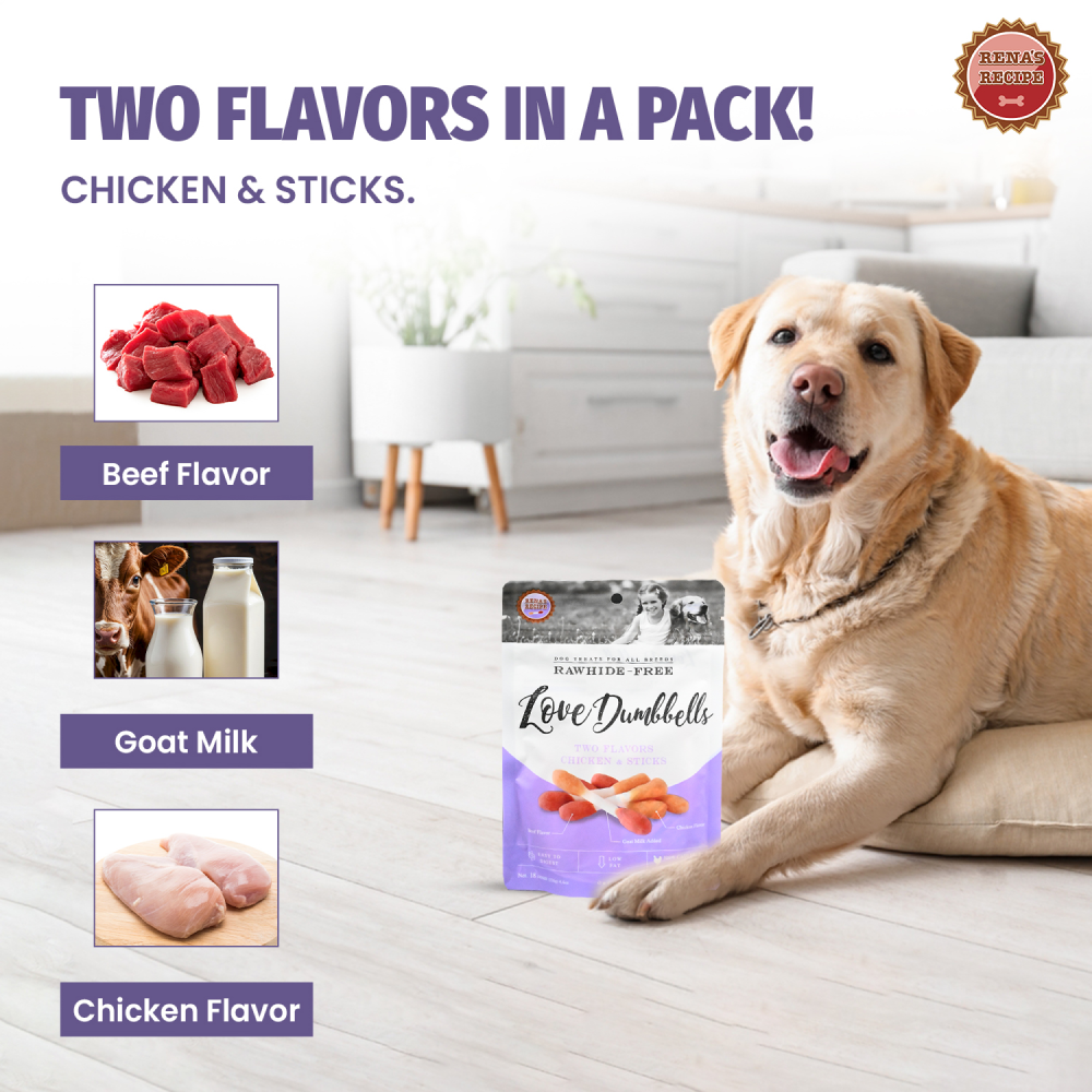 Rena Love Dumbbell Treats for Dogs (Buy 1 Get 1 Free) Dog Treats + Others Rena
