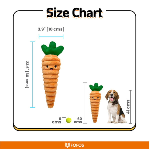 Fofos Easter Carrot Plush Toy for Dogs