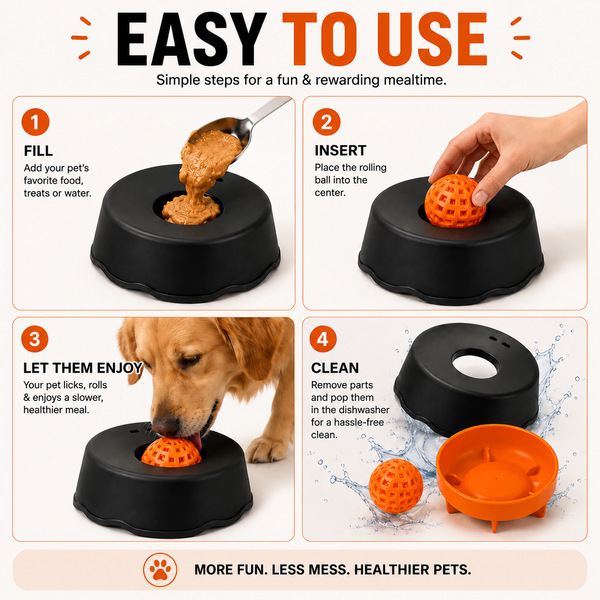Talking Dog Club Lickables Spin Flow Slow Feeder Bowl for Dogs and Cats