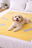 Talking Dog Club Bone Print Viscose Blanket for Dogs (Yellow and Grey Bone) Both-Bedding, Mats & Travel Supplies Talking Dog Club Dropship 100x120cm