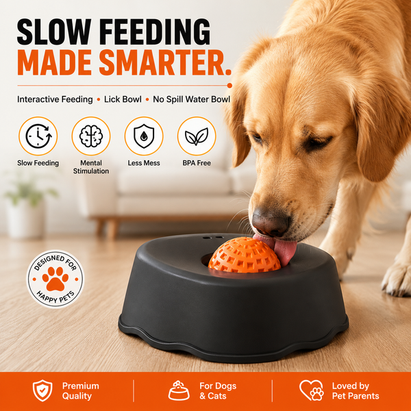 Talking Dog Club Lickables Spin Flow Slow Feeder Bowl for Dogs and Cats