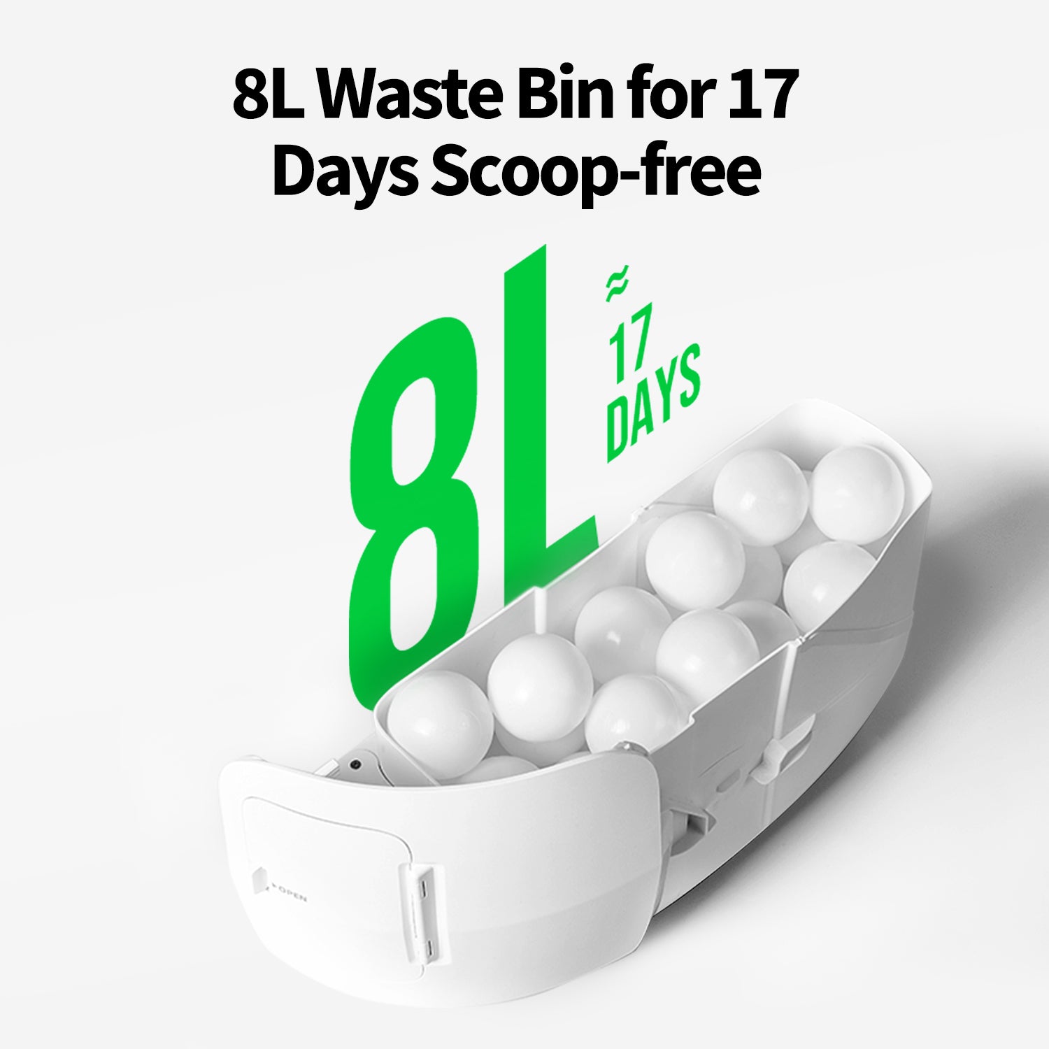 Petkit Purobot Max Pro Automatic Self Cleaning Litter Box for Cats (White) Litter Supplies Petkit Dropship