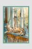 EverythingBoho The Chilling Cat Boho Wall Art (Olive Green) Pet Parent-Gifting & Merch EverythingBoho Dropship A4 Framed Art