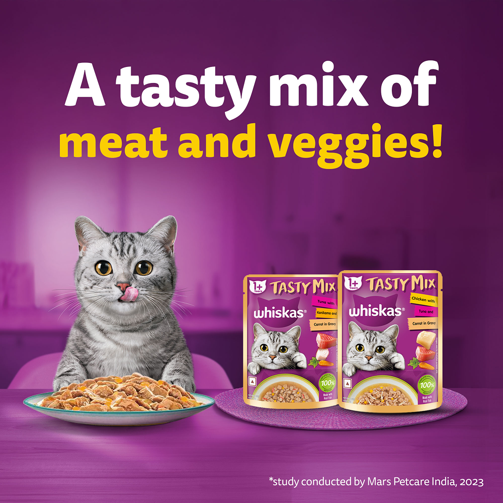 Whiskas Chicken With Tuna And Carrot in Gravy Tasty Mix Adult Cat Wet Food Cats-Wet Food Whiskas