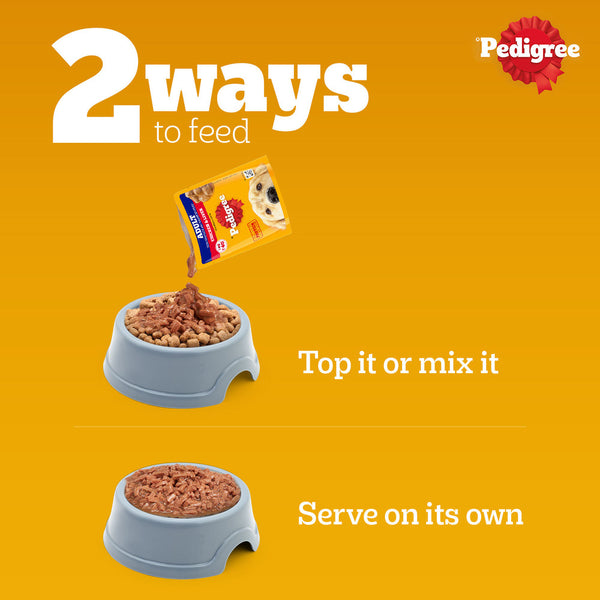 Pedigree PRO Large Breed Puppy Dry Food, Pedigree Chicken Liver Gravy Adult Dog Wet Food Combo