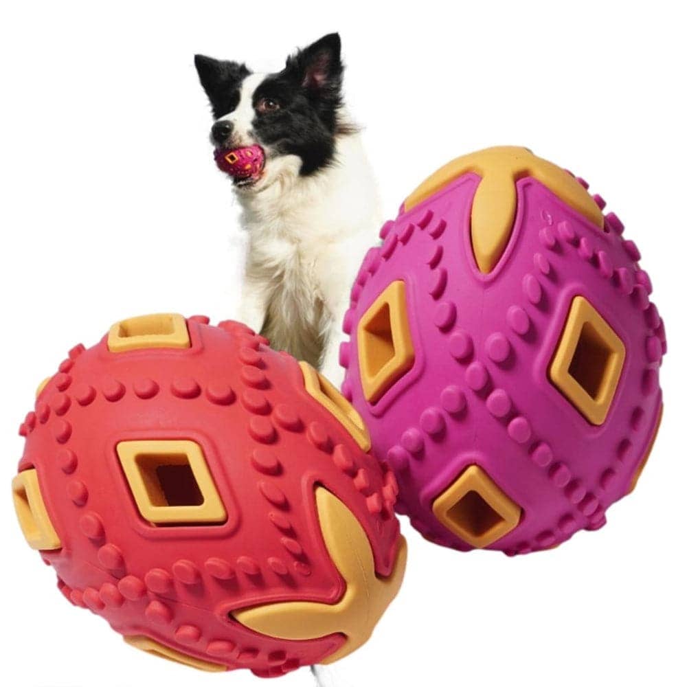 Pawsindia Egg Bell Toy for Dogs (Red)