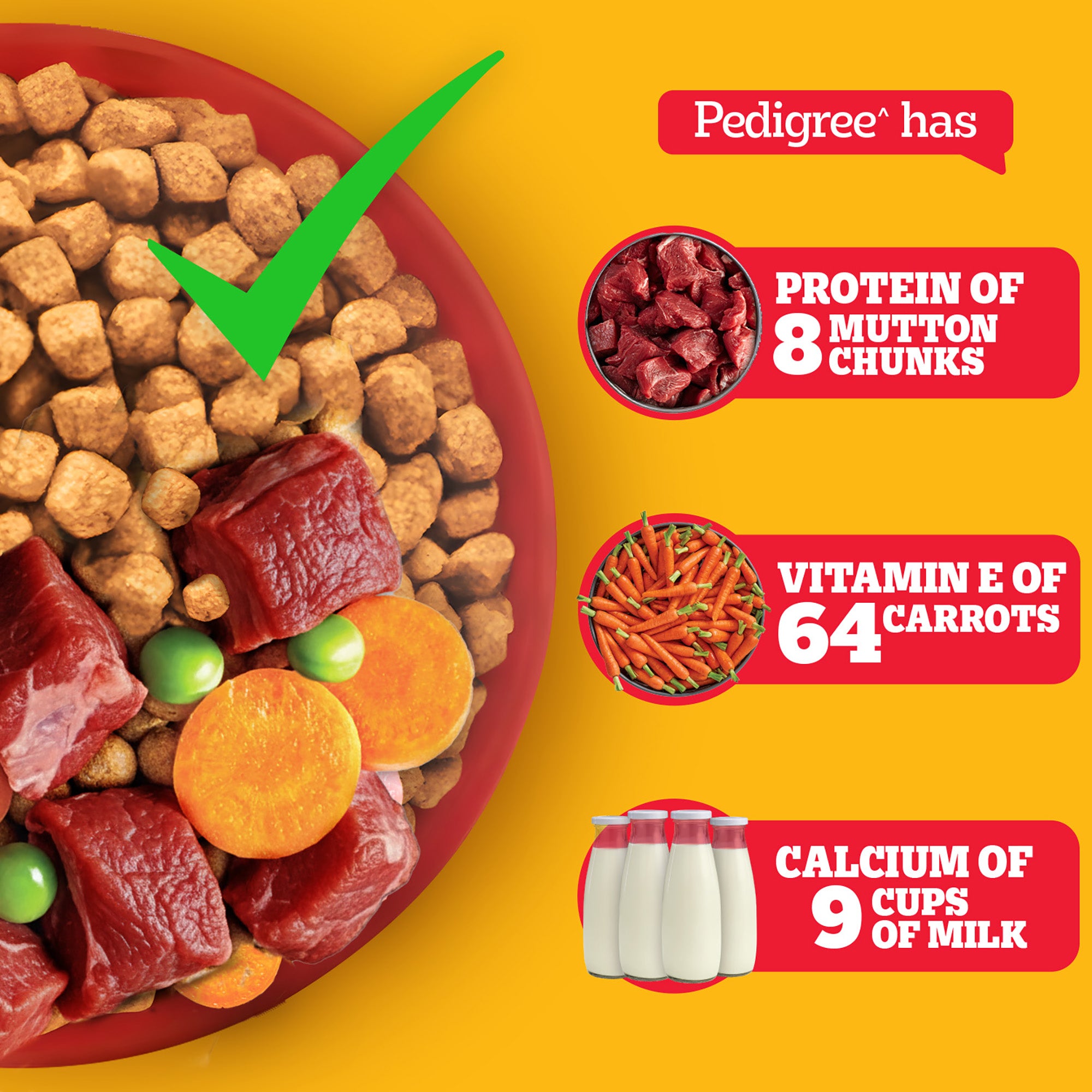 Pedigree Meat & Rice Adult Dog Dry Food Dogs- Dry Food Pedigree
