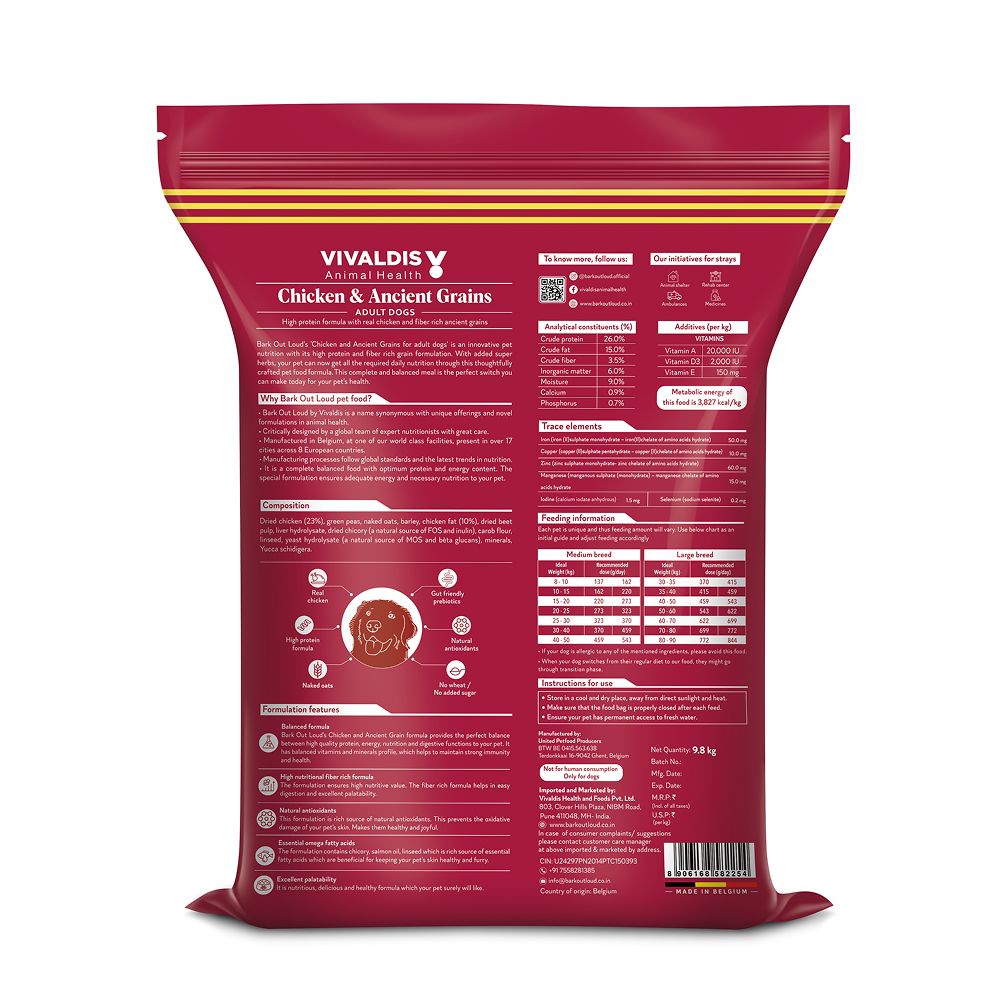Bark Out Loud Chicken & Ancient Grains Adult Dog Dry Food Dogs- Dry Food Bark Out Loud
