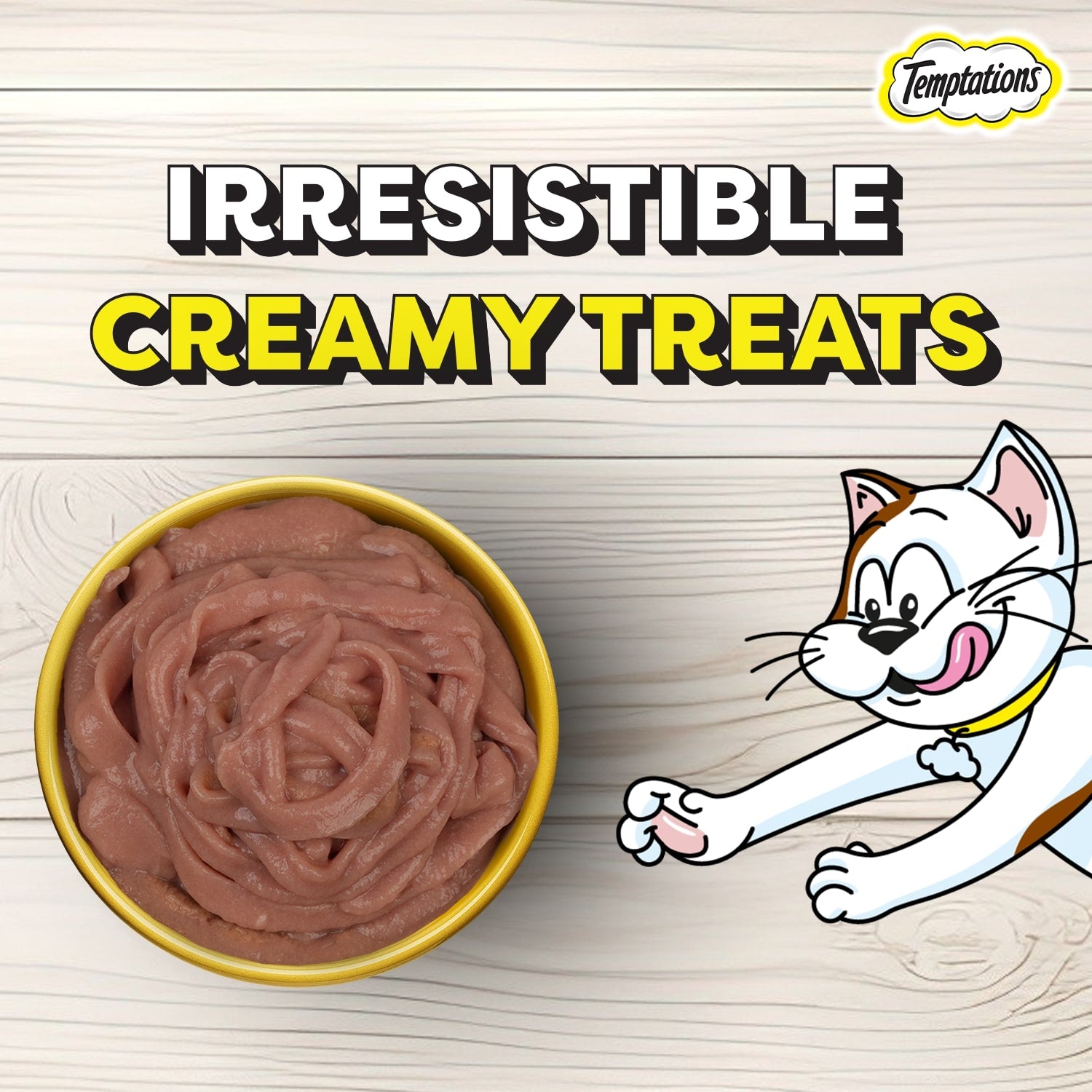 Temptations Creamy Purrrr ee Salmon & Cheese Cat Treats Cats-Treats & Others Temptations