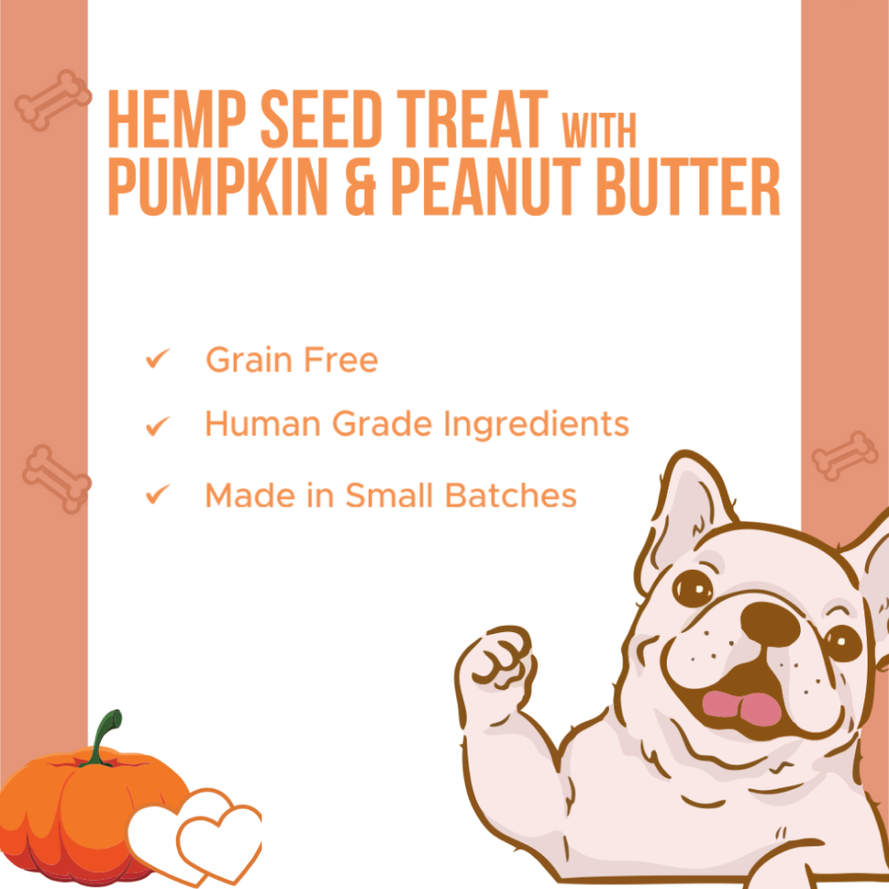 Healing Leaf Hemp Pumpkin Dog Treats