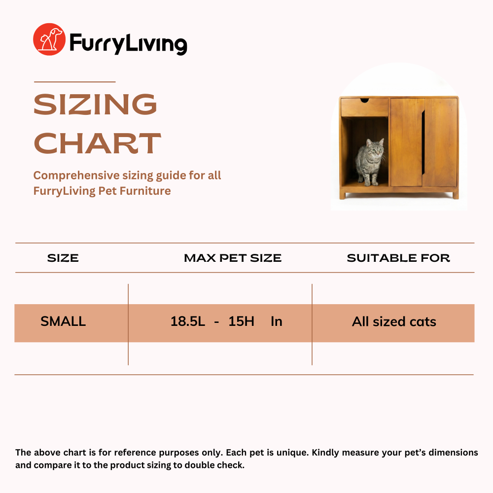FurryLiving Paco Litter Cabinet for Cats (Honey) Cats-Furniture FurryLiving Dropship