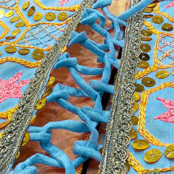 Pawsindia Traditional Desi Diva Lehenga Choli Set for Cats (Sky Blue)