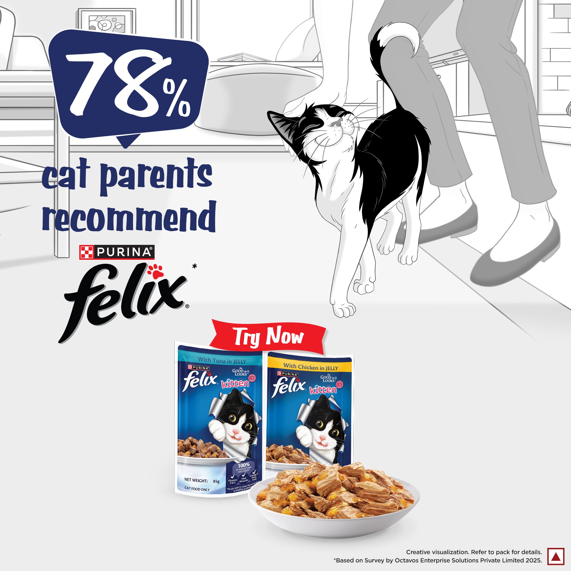 Purina Felix with Tuna in Jelly Complete and Balanced Kitten Wet Food Cats-Wet Food Felix