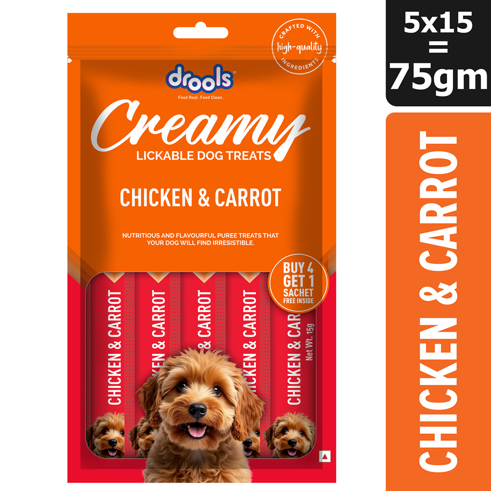Drools Chicken & Carrot Creamy Dog Treats Dog Treats + Others Drools 75g