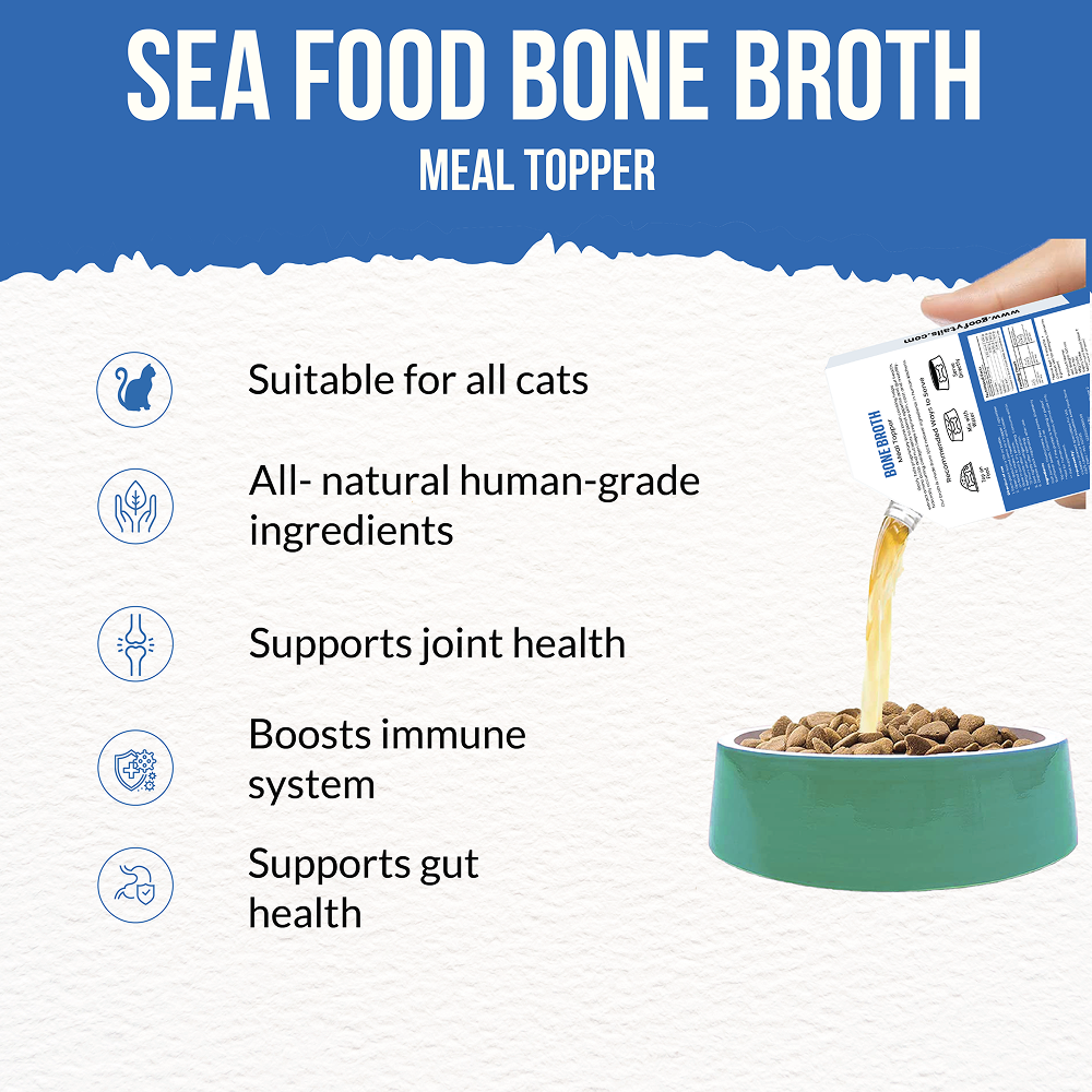 Goofy Tails Seafood Bone Broth for Cats