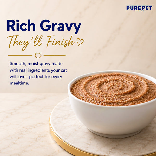 Purepet Real Tuna & Chicken Liver in Gravy Cat Wet Food