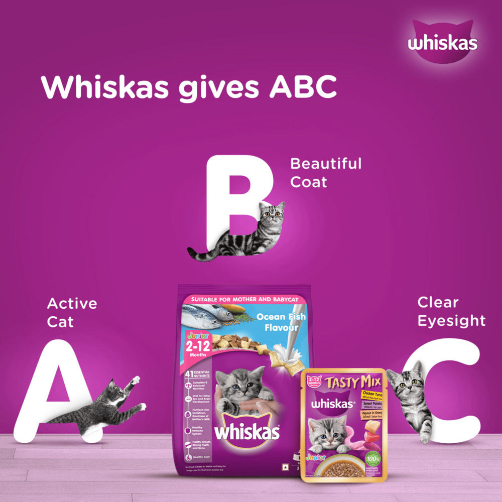 Whiskas Tasty Mix Chicken Tuna with Sweet Potato Kitten Cat Wet Food