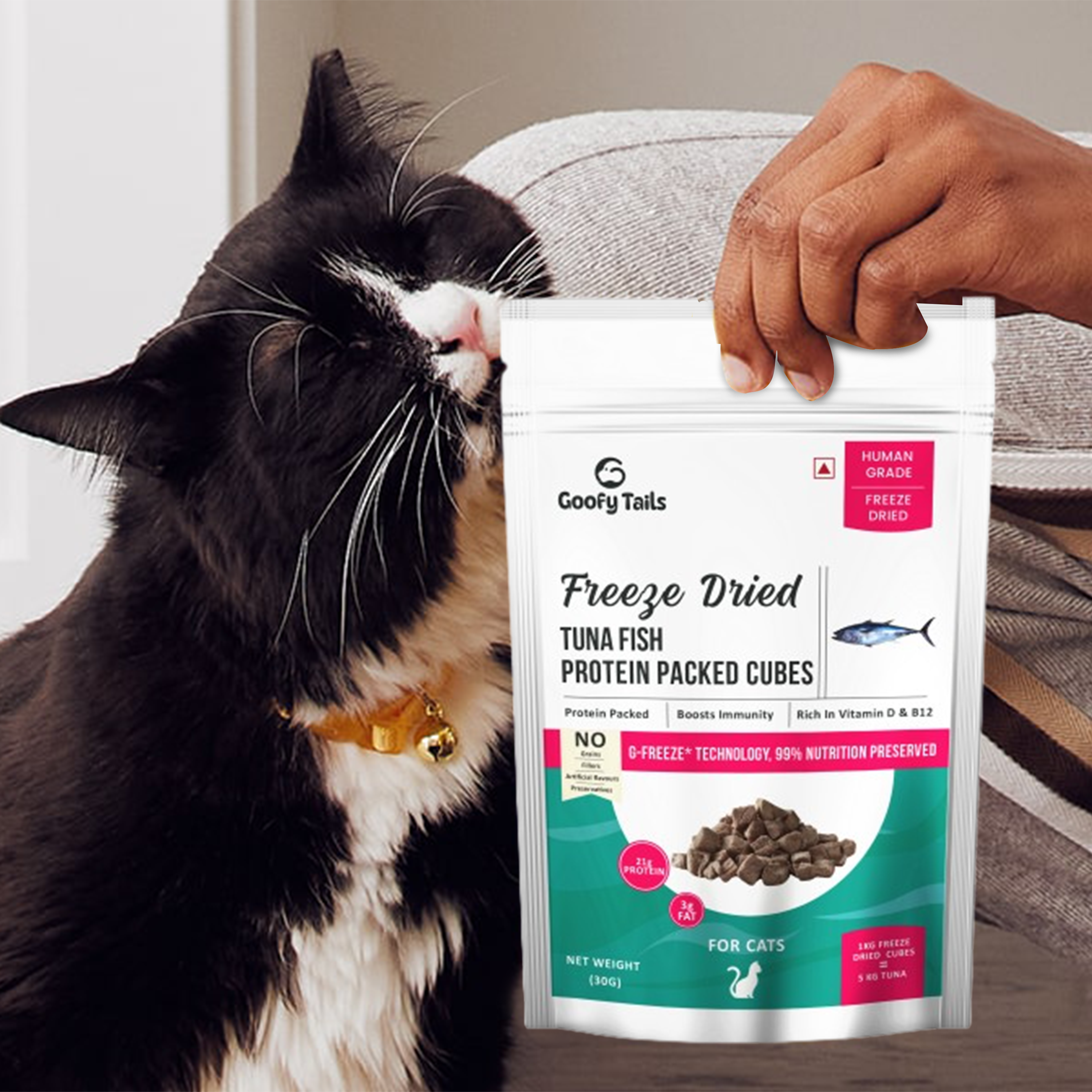 Goofy Tails Freeze Dried Tuna Cat Treats Cats-Treats & Others Goofy Tails