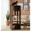 Furrlovers Large Multilevel Cat Tree Tower with Scratching Posts & Condo (Brown) Cats-Toys Furrlovers Dropship