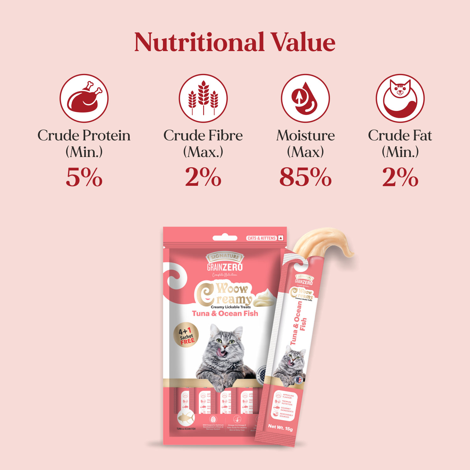 Signature Grain Zero Tuna and Ocean Fish Lickable Creamy Cat Treats Cats-Treats & Others Signature
