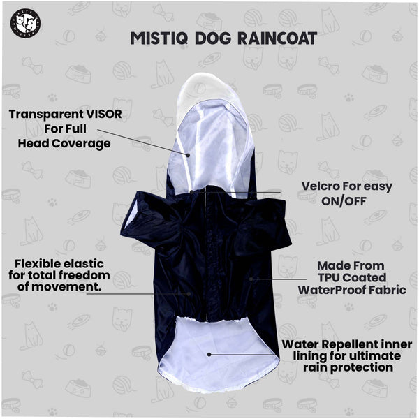 Pets Way Mistiq Yellow Monsoon Fun Raincoat for Dogs