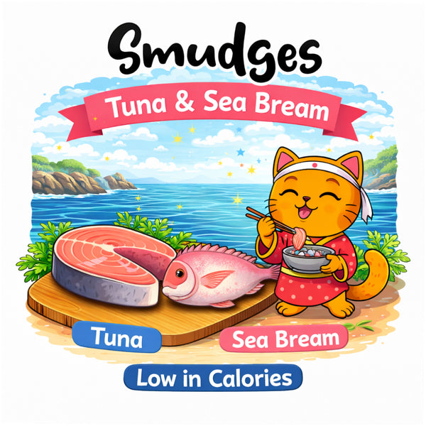 Smudges Tuna Flakes with Sea Bream in Soft Jelly Adult Cat Wet Food