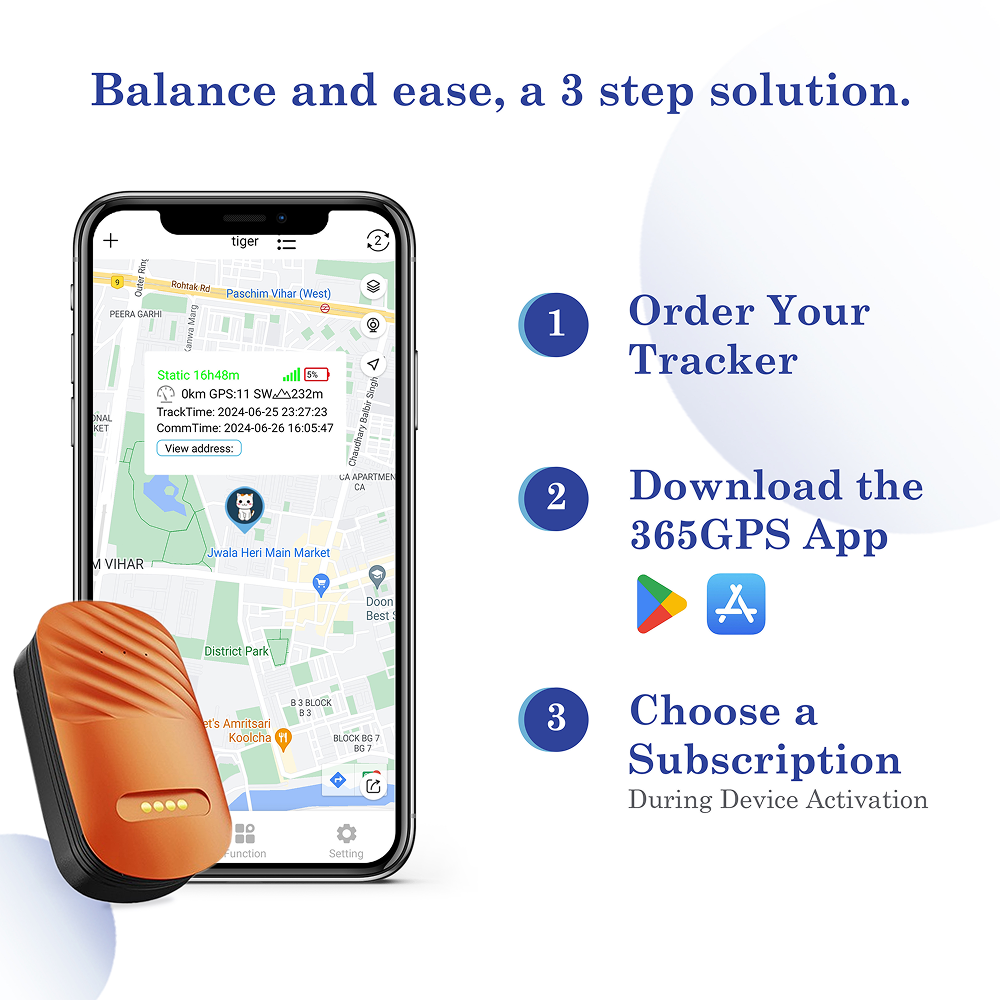 FeTaca Smart 4G GPS Tracker with Lifetime Free Tracking & 1 Year Data SIM Subscription for Dogs and Cats (Orange) Both-Collar, Leashes, harnesses FeTaca Dropship