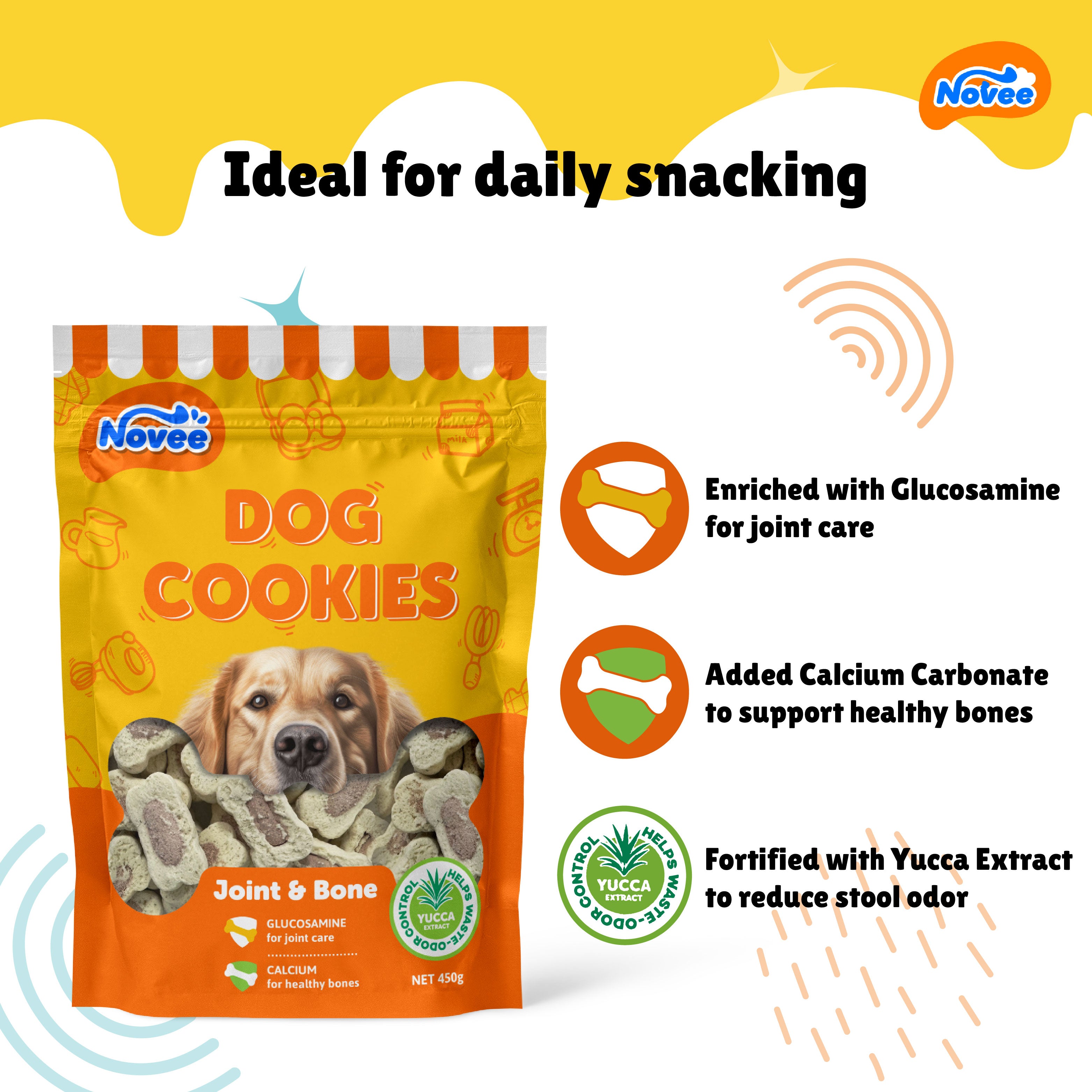 Novee Joint and Bone Support Cookie Dog Treats Dog Treats + Others Novee