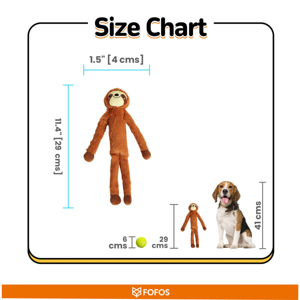 Fofos Sloth and Sheep Rope Tug Toy for Dogs