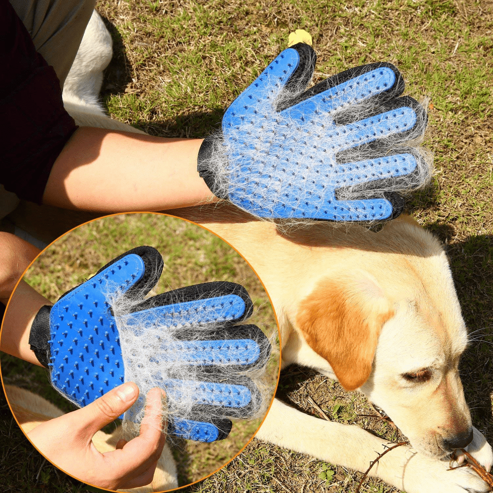 Kiki N Pooch True Touch Grooming Gloves for Dogs and Cats (Orange)