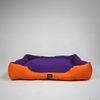 Skatrs Square Shaped Bed for Dogs & Cats (Orange/Purple) Both-Bedding, Mats & Travel Supplies Skatrs