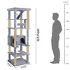 Furrlovers Multilevel Cat Tree with Condo, Ladder & Jute Rope Scratching Posts (Grey) Cats-Toys Furrlovers Dropship