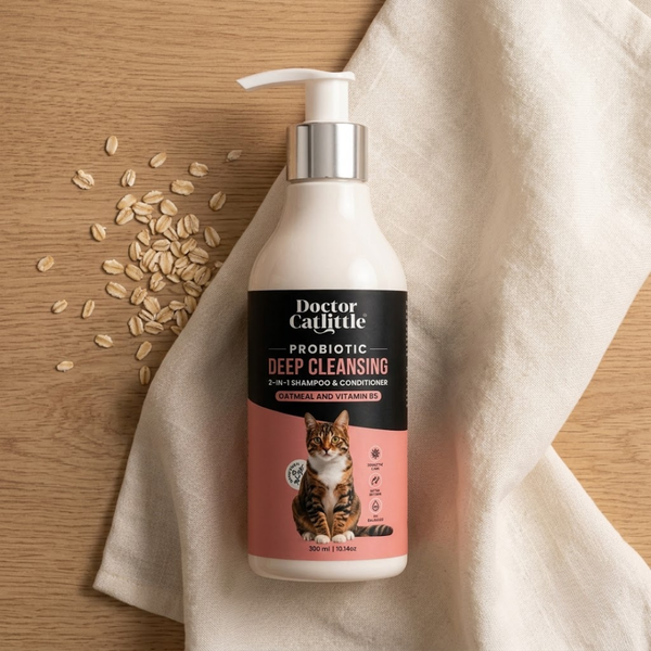 Doctor Catlittle Probiotic Deep Cleansing 2 in 1 Shampoo and Conditioner for Cats